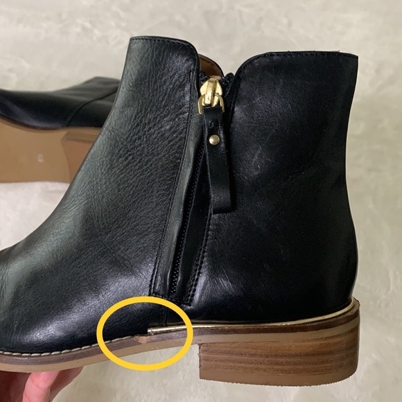 CREVO Ankle Boots Eileen Black Leather Classic Fall Staple, Size 6.5 - Picture 13 of 16
